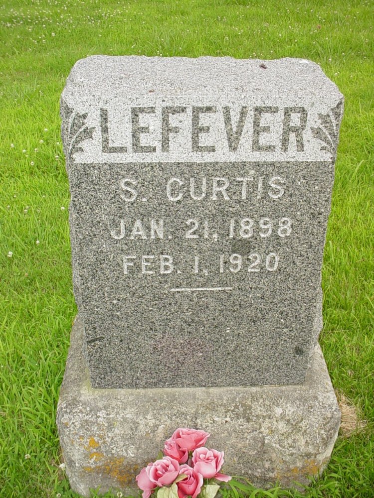 S. Curtis LeFever Headstone Photo, New Bloomfield Cemetery, Callaway County genealogy