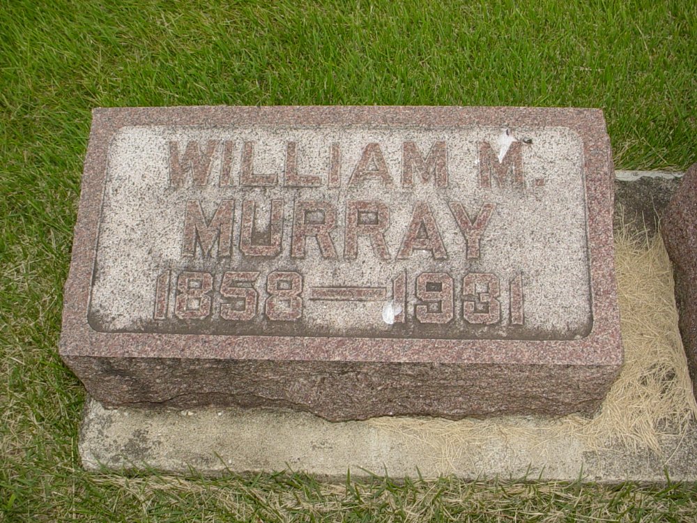 William M. Murray Headstone Photo, New Bloomfield Cemetery, Callaway County genealogy