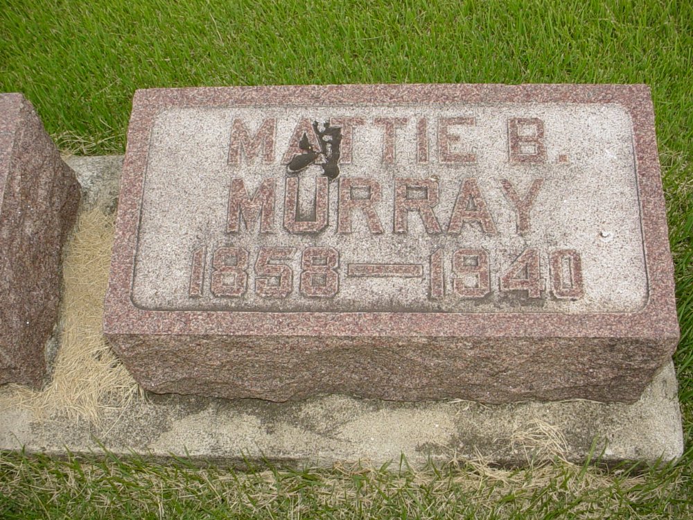  Mattie B. Murray @ Mattie Branham Murray Headstone Photo, New Bloomfield Cemetery, Callaway County genealogy