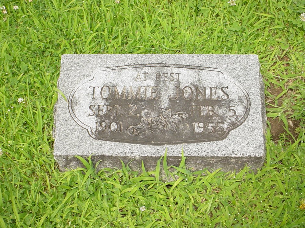  Tommie Jones Headstone Photo, New Bloomfield Cemetery, Callaway County genealogy