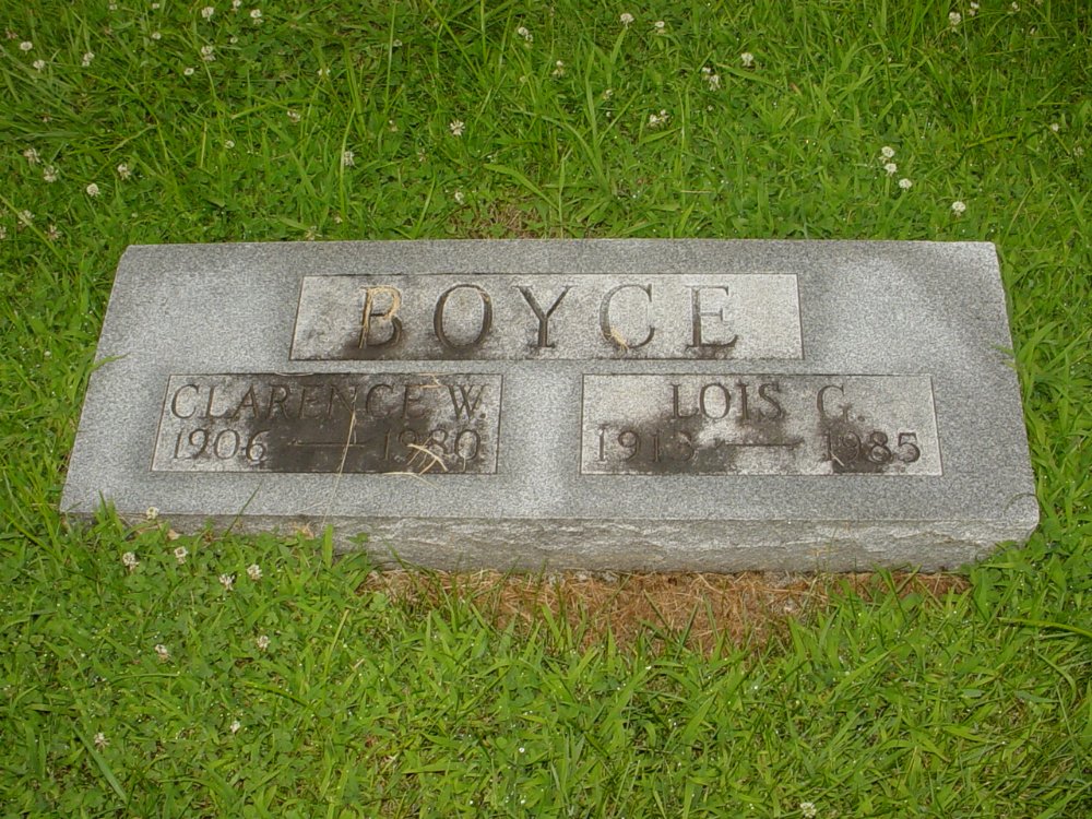 Clarence W. & Lois G. Boyce Headstone Photo, New Bloomfield Cemetery, Callaway County genealogy