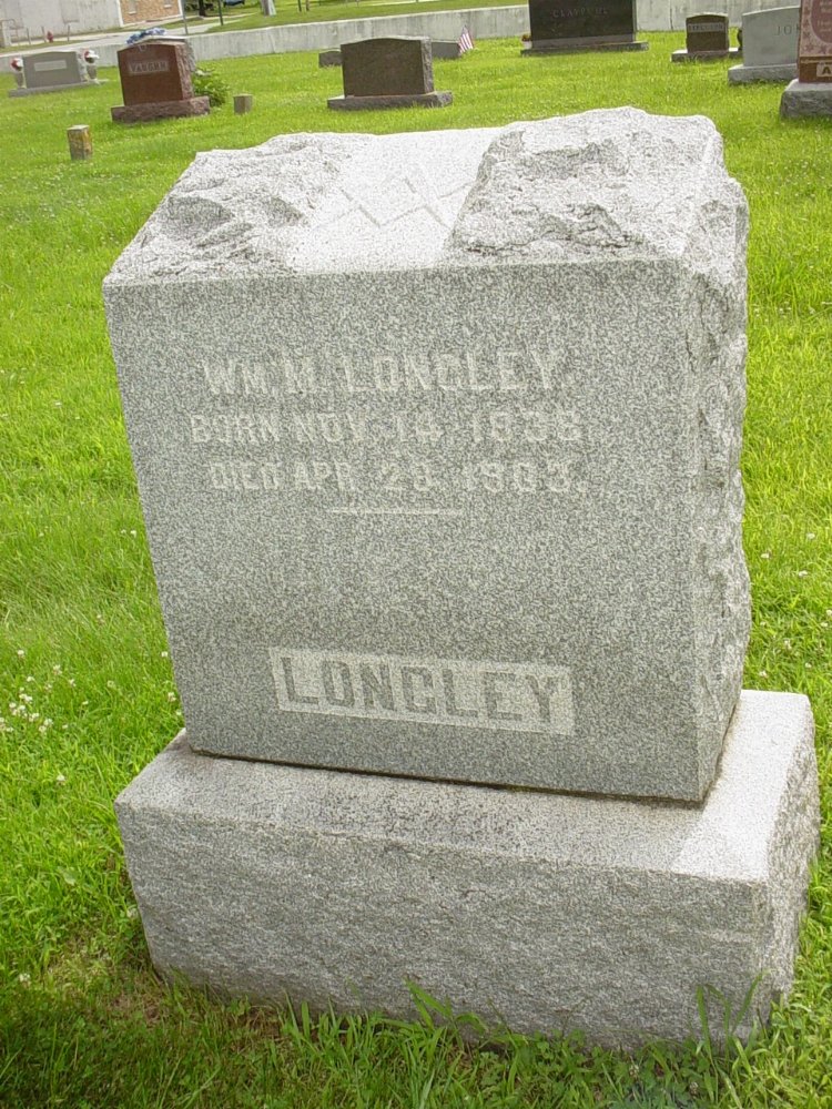  William Montgomery Longley Headstone Photo, New Bloomfield Cemetery, Callaway County genealogy