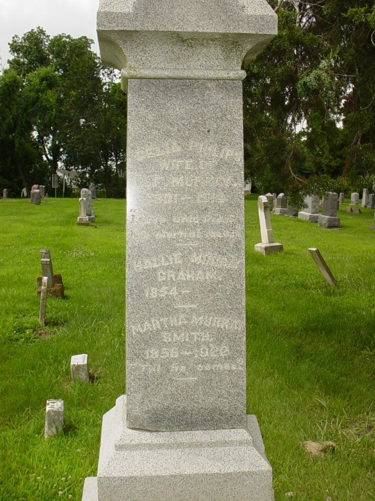  Martha Murray Smith Headstone Photo, New Bloomfield Cemetery, Callaway County genealogy