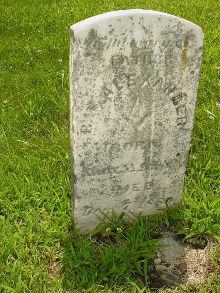  Benjamin W. Alexander Headstone Photo, New Bloomfield Cemetery, Callaway County genealogy