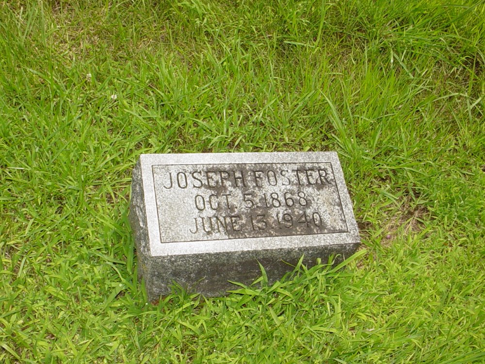  Joseph Foster Headstone Photo, New Bloomfield Cemetery, Callaway County genealogy