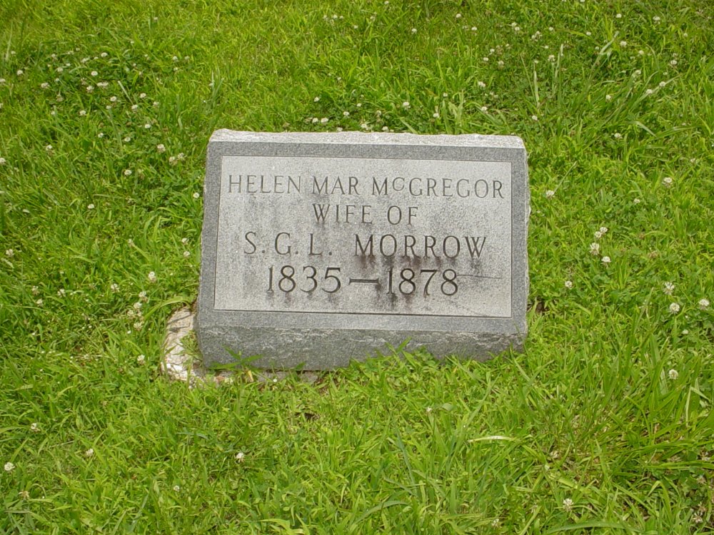  Helen M. McGregor Headstone Photo, New Bloomfield Cemetery, Callaway County genealogy