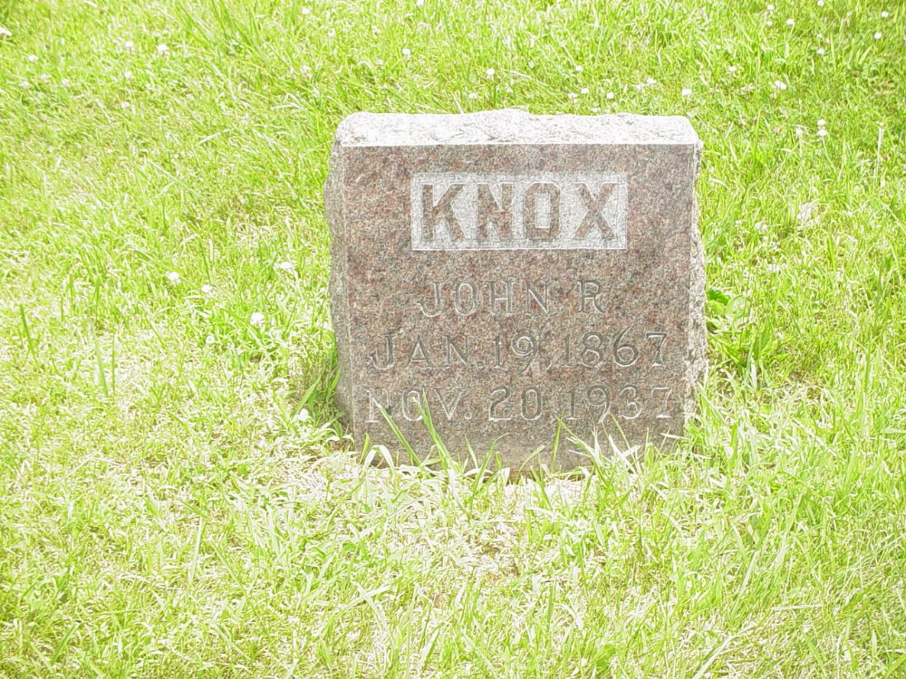  John R. Knox Headstone Photo, New Bloomfield Cemetery, Callaway County genealogy