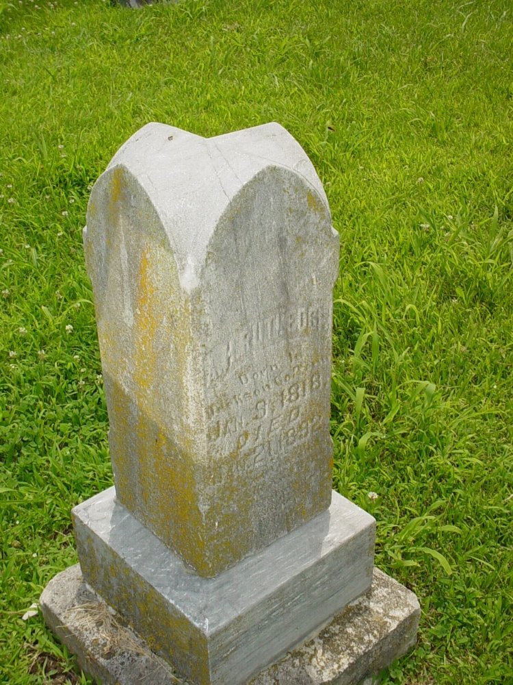  J.H. Rutledge Headstone Photo, New Bloomfield Cemetery, Callaway County genealogy