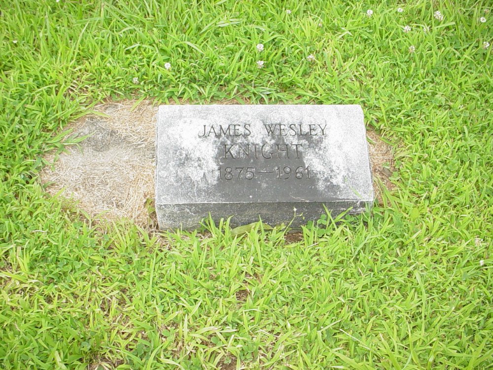  James Wesley Knight Headstone Photo, New Bloomfield Cemetery, Callaway County genealogy