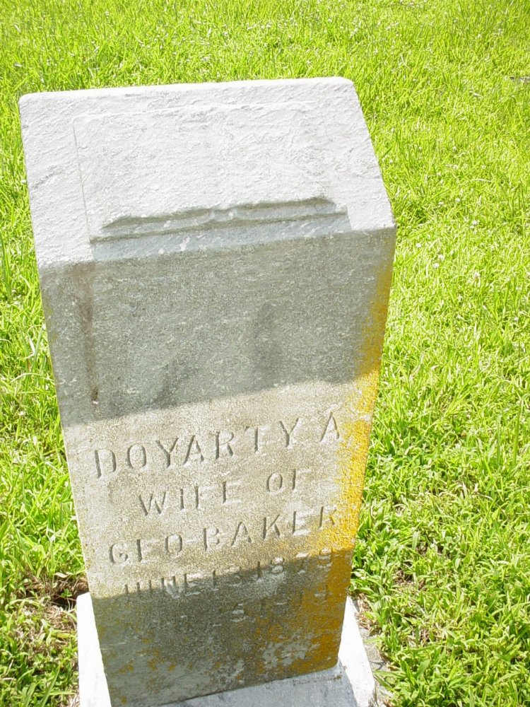  Doraty A. Harrison Baker Headstone Photo, New Bloomfield Cemetery, Callaway County genealogy