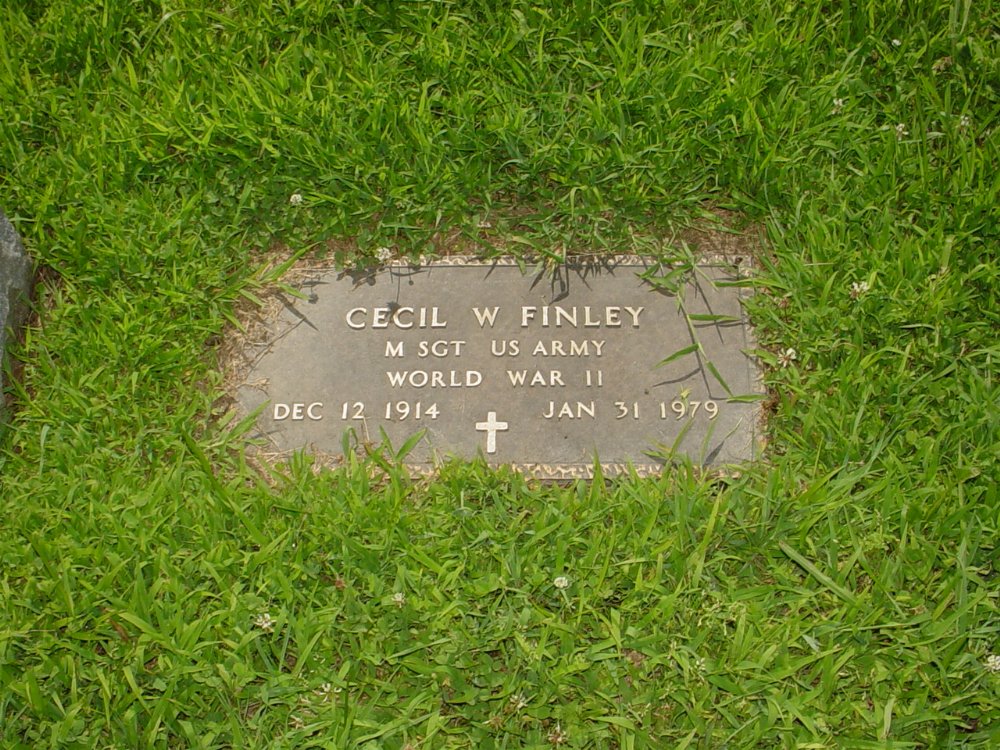  Cecil W. Finley Headstone Photo, New Bloomfield Cemetery, Callaway County genealogy