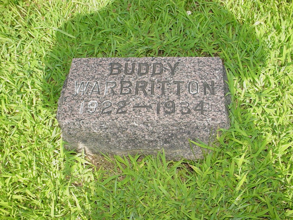  Gerald Nelson Warbritton Headstone Photo, New Bloomfield Cemetery, Callaway County genealogy