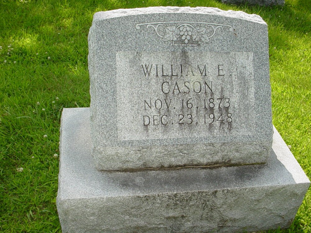  William E. Cason Headstone Photo, New Bloomfield Cemetery, Callaway County genealogy