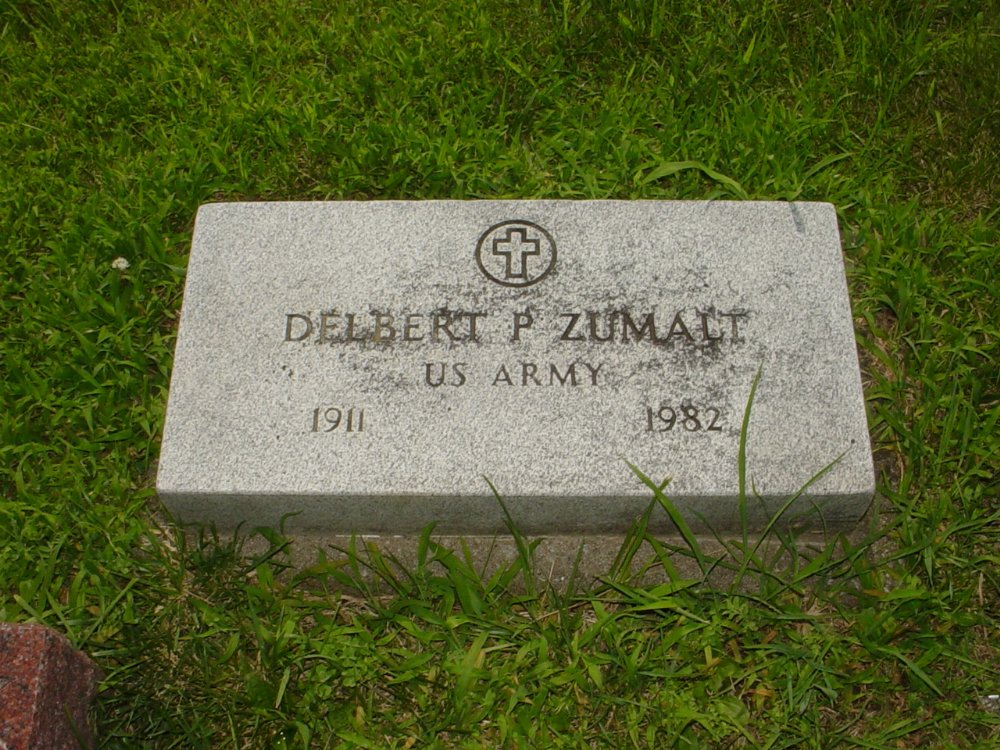  Delbert P. Zumalt & Willa K. Tipton Headstone Photo, New Bloomfield Cemetery, Callaway County genealogy