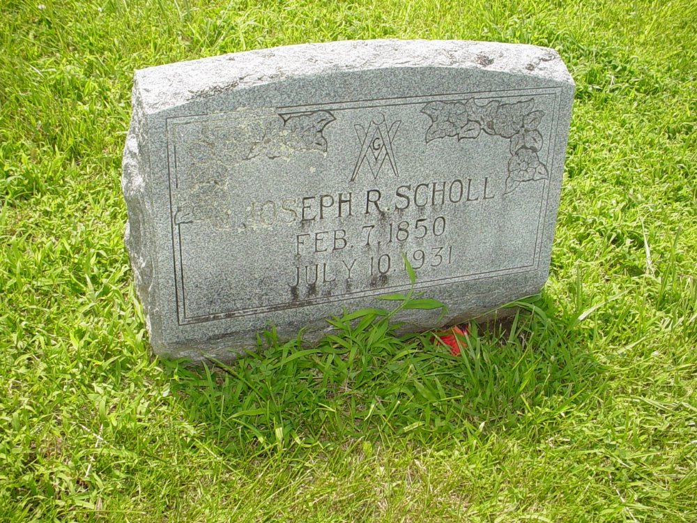  Joseph Reese Scholl Headstone Photo, New Bloomfield Cemetery, Callaway County genealogy