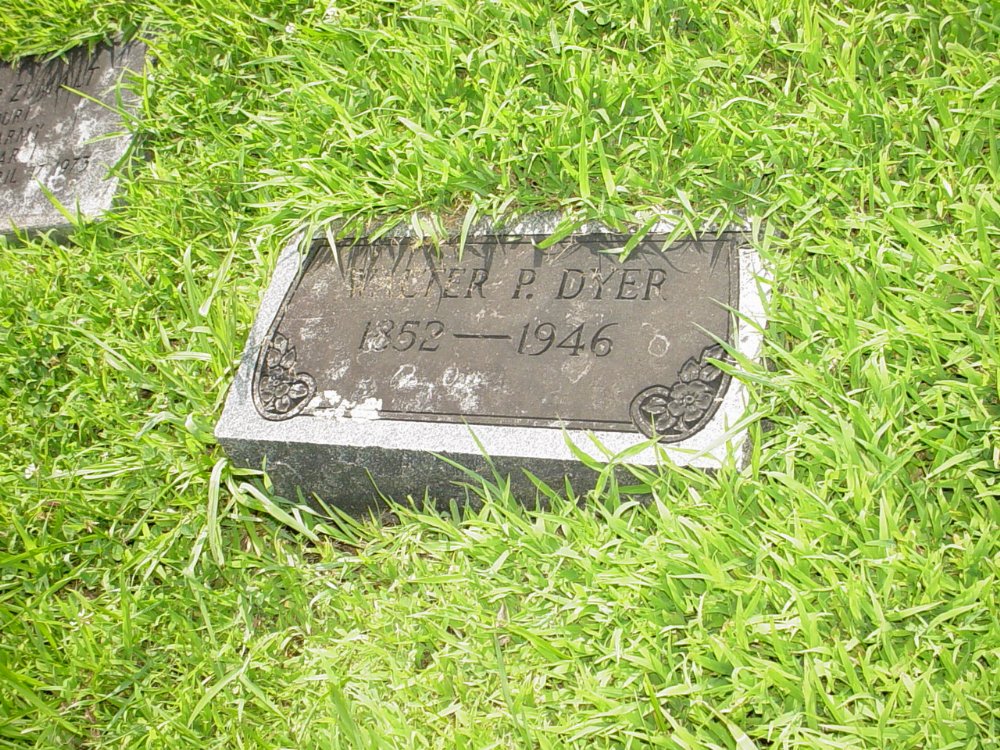  Walter P. Dyer Headstone Photo, New Bloomfield Cemetery, Callaway County genealogy