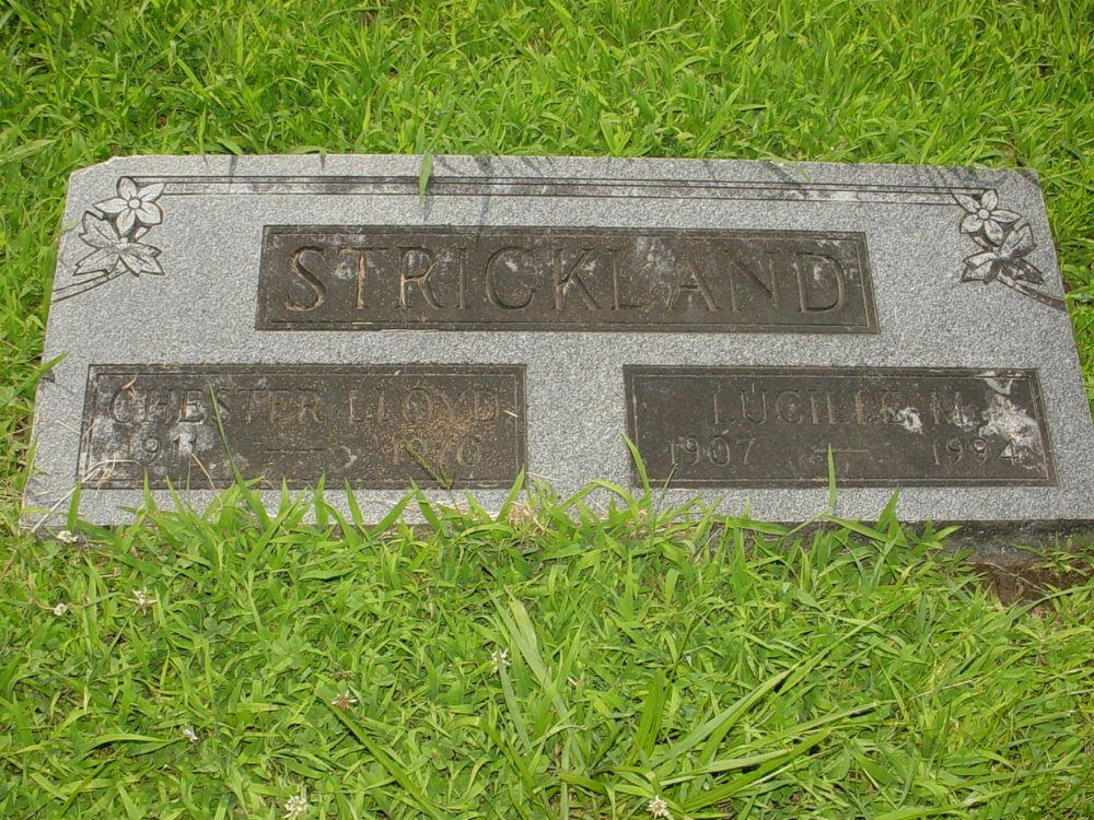  Chester L. & Lucille M. Strickland Headstone Photo, New Bloomfield Cemetery, Callaway County genealogy