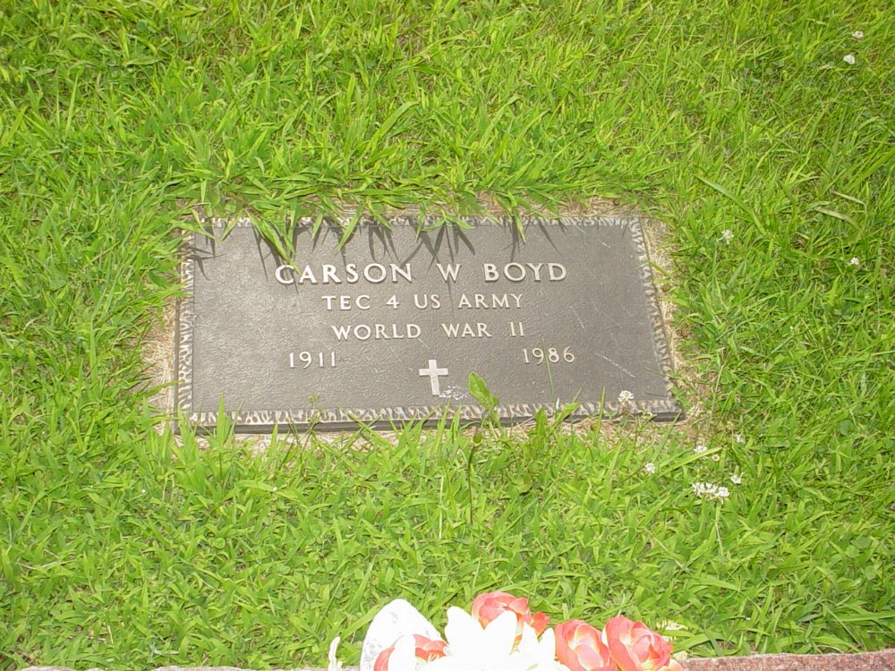  Carson W. Boyd Headstone Photo, New Bloomfield Cemetery, Callaway County genealogy