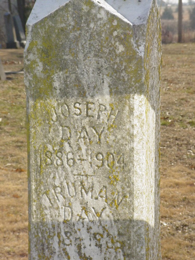  Joseph Day Headstone Photo, New Hope Baptist Church Cemetery, Callaway County genealogy