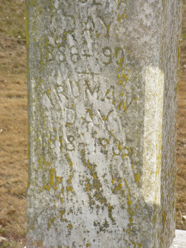  Truman Day Headstone Photo, New Hope Baptist Church Cemetery, Callaway County genealogy