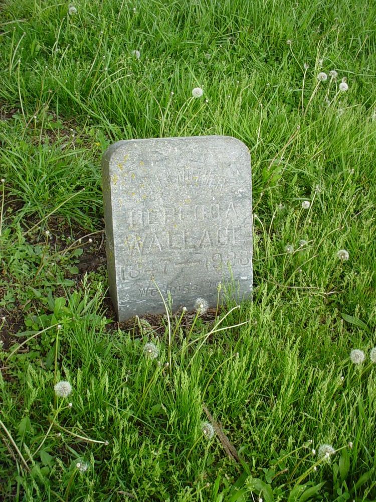  Rebecca Gingrich Wallace Headstone Photo, Otterbein United Brethren Methodist Cemetery, Callaway County genealogy