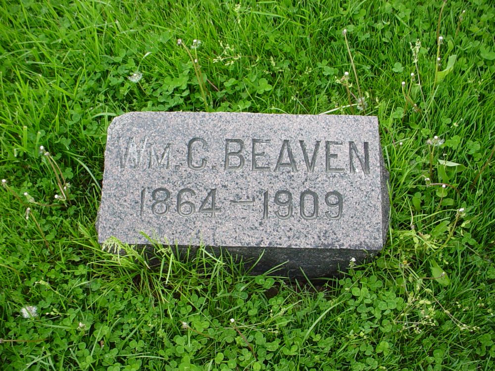  William C. Beaven Headstone Photo, Otterbein United Brethren Methodist Cemetery, Callaway County genealogy