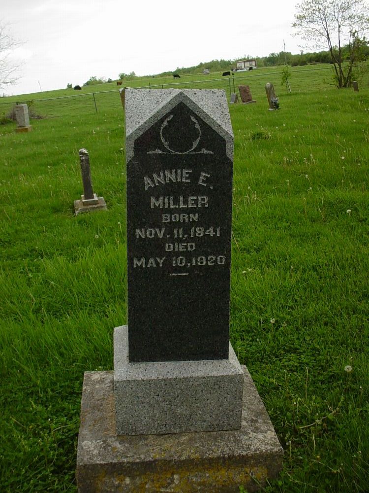  Annie E. Miller Headstone Photo, Otterbein United Brethren Methodist Cemetery, Callaway County genealogy