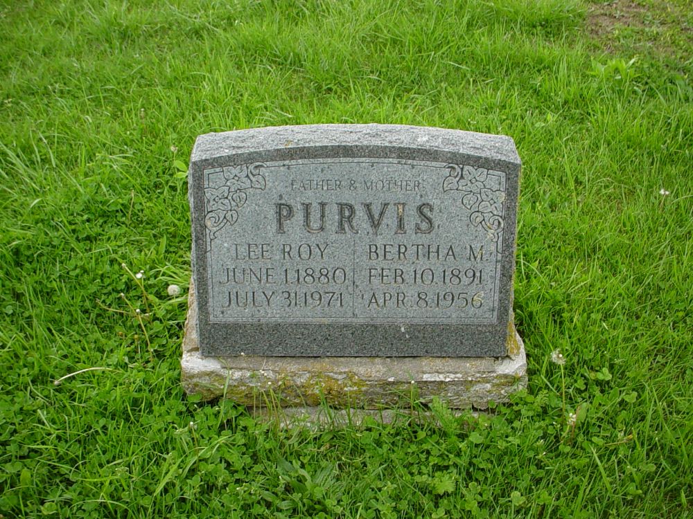  Leroy Purvis & Bertha M. Carrington
