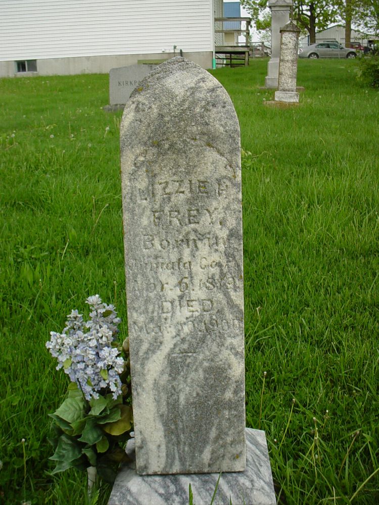  Lizzy H. Frey Headstone Photo, Otterbein United Brethren Methodist Cemetery, Callaway County genealogy