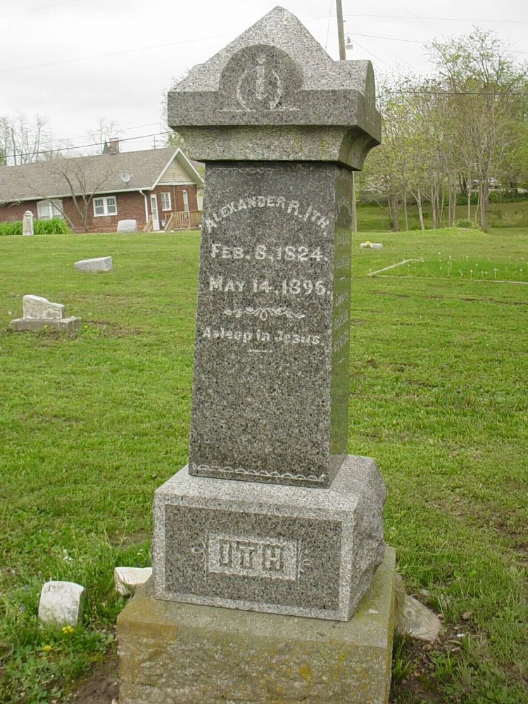  Alexander R. Ith Headstone Photo, Pioneer Cemetery, Callaway County genealogy