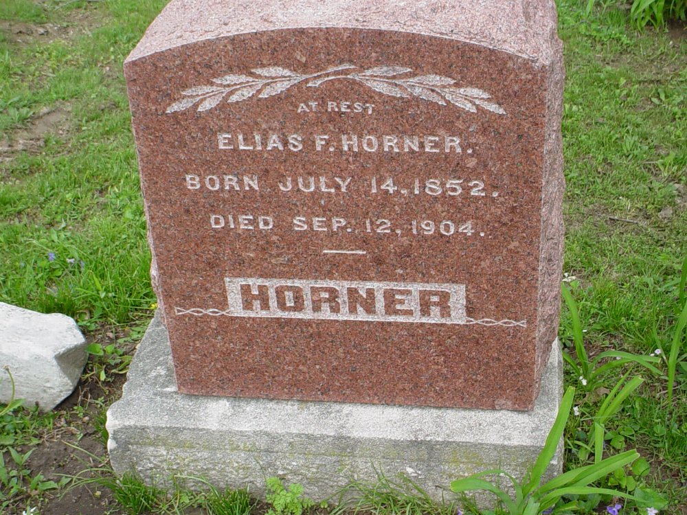  Elias F. Horner Headstone Photo, Pioneer Cemetery, Callaway County genealogy