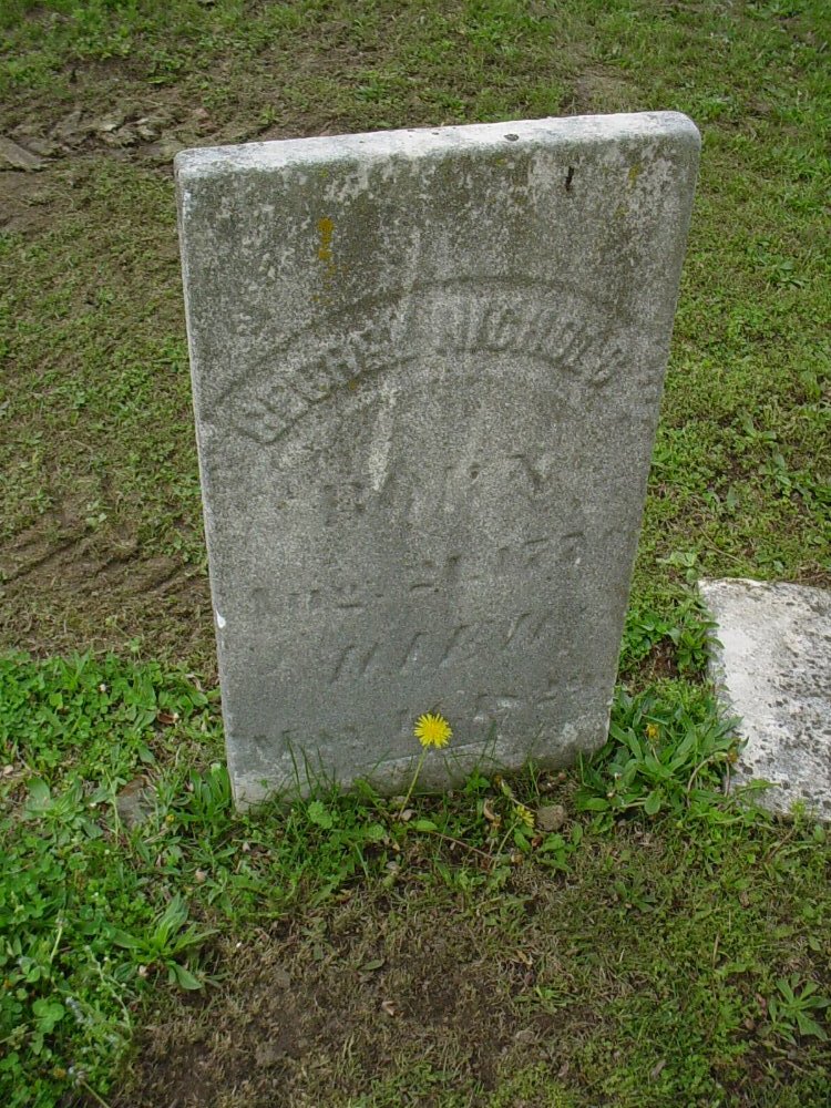  Rachel Rebecca Nichols Headstone Photo, Pioneer Cemetery, Callaway County genealogy