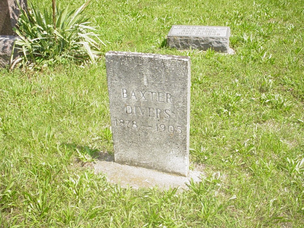  Baxter Barnett Divers Headstone Photo, Prairie Chapel Cemetery, Callaway County genealogy