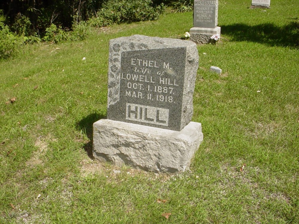  Ethel M. Ogan Hill Headstone Photo, Prairie Chapel Cemetery, Callaway County genealogy