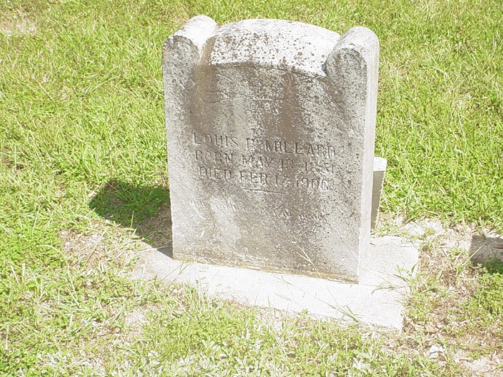  Louis Peet Millard Headstone Photo, Prairie Chapel Cemetery, Callaway County genealogy