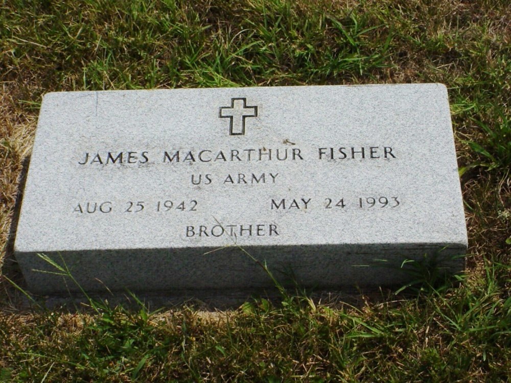  James MaCarthur Fisher Headstone Photo, Richland Baptist Cemetery, Callaway County genealogy