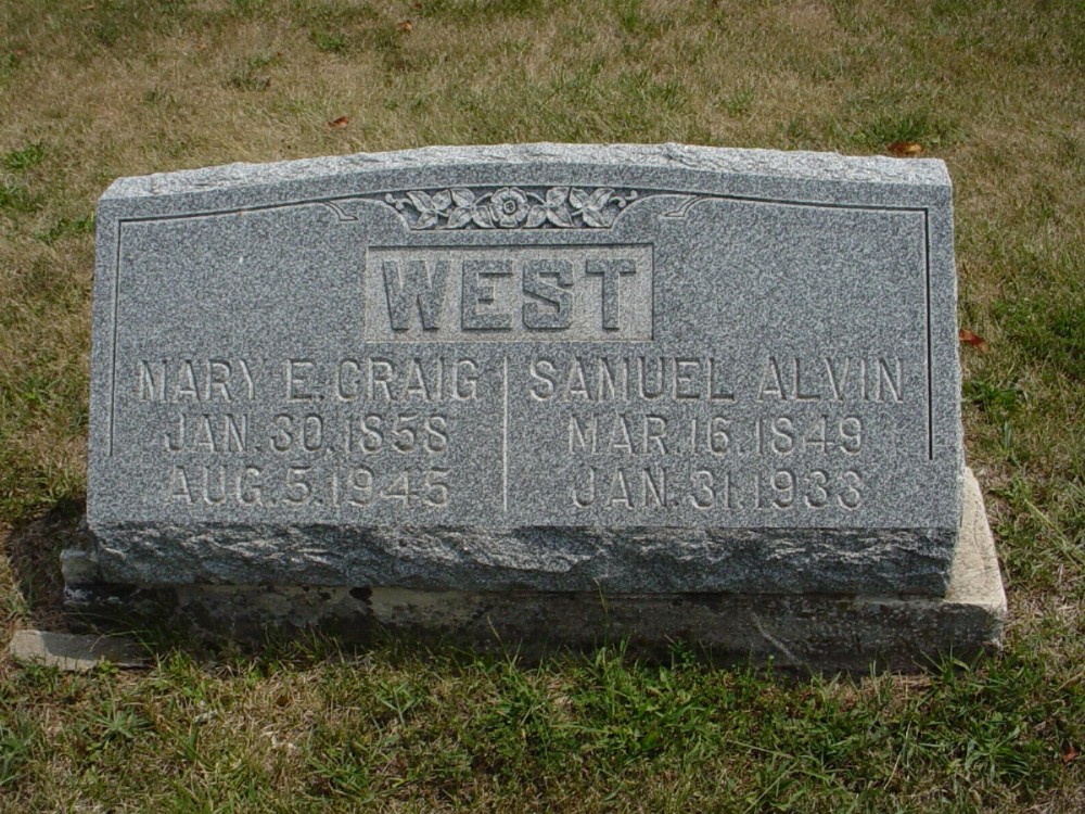  Samuel Alvin West and Mary E. Craig