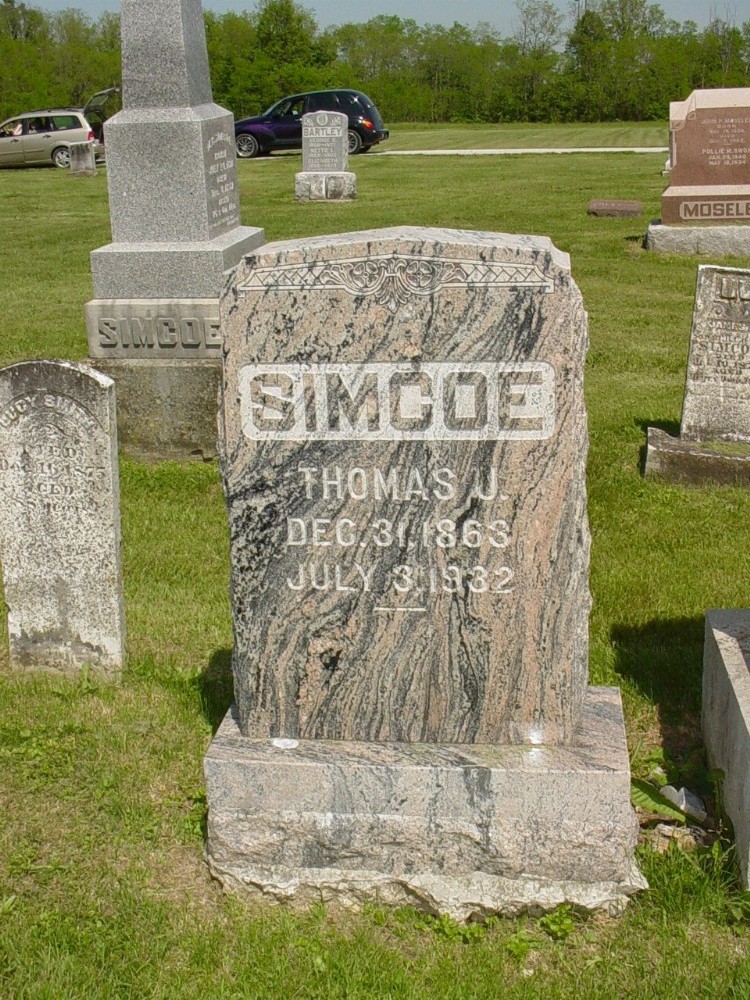  Thomas Jack Simco Headstone Photo, Richland Baptist Cemetery, Callaway County genealogy