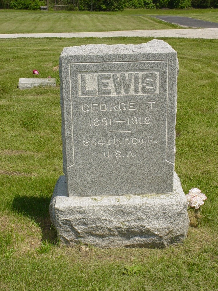  George T. Lewis Headstone Photo, Richland Baptist Cemetery, Callaway County genealogy
