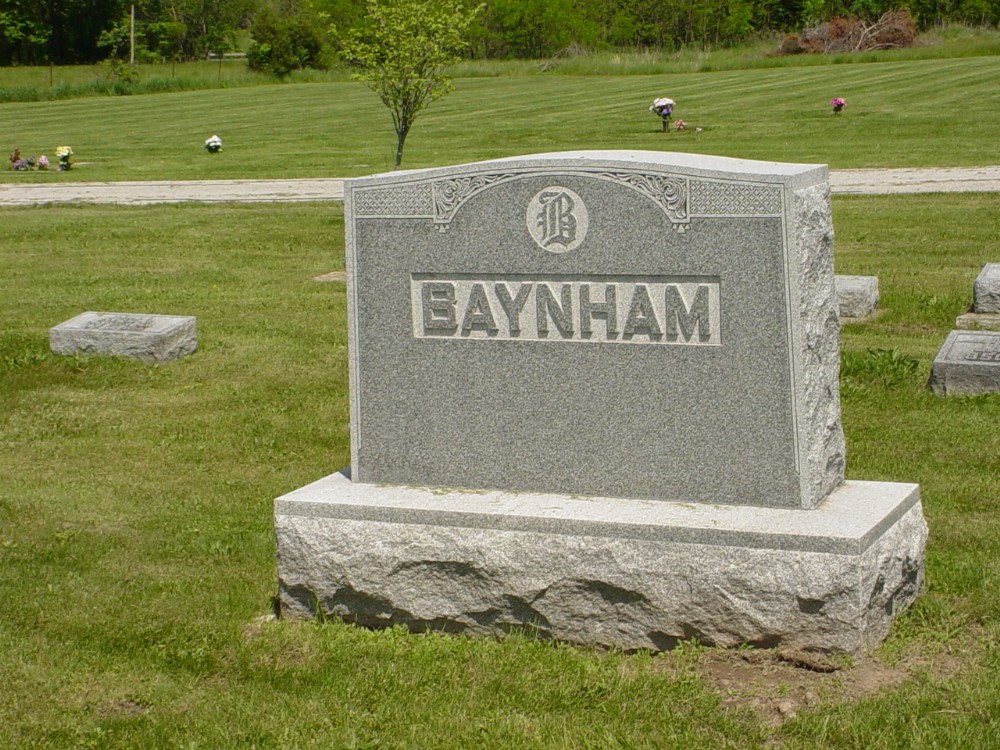  Baynham Family Headstone Photo, Richland Baptist Cemetery, Callaway County genealogy