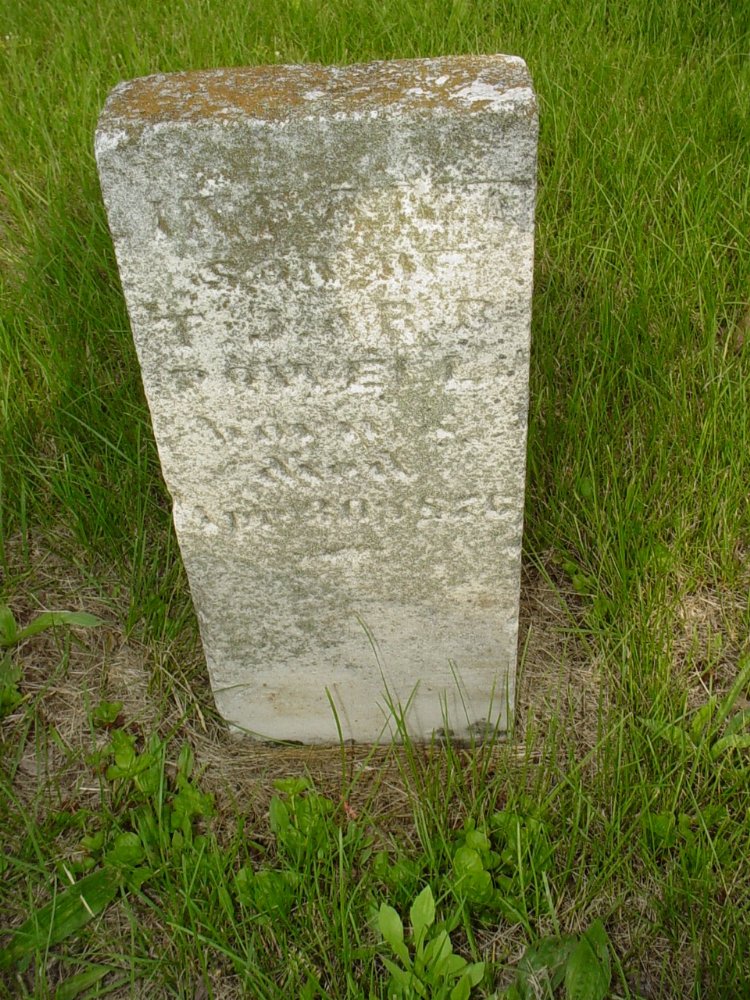  infant Powell Headstone Photo, Sunrise Christian Cemetery, Callaway County genealogy