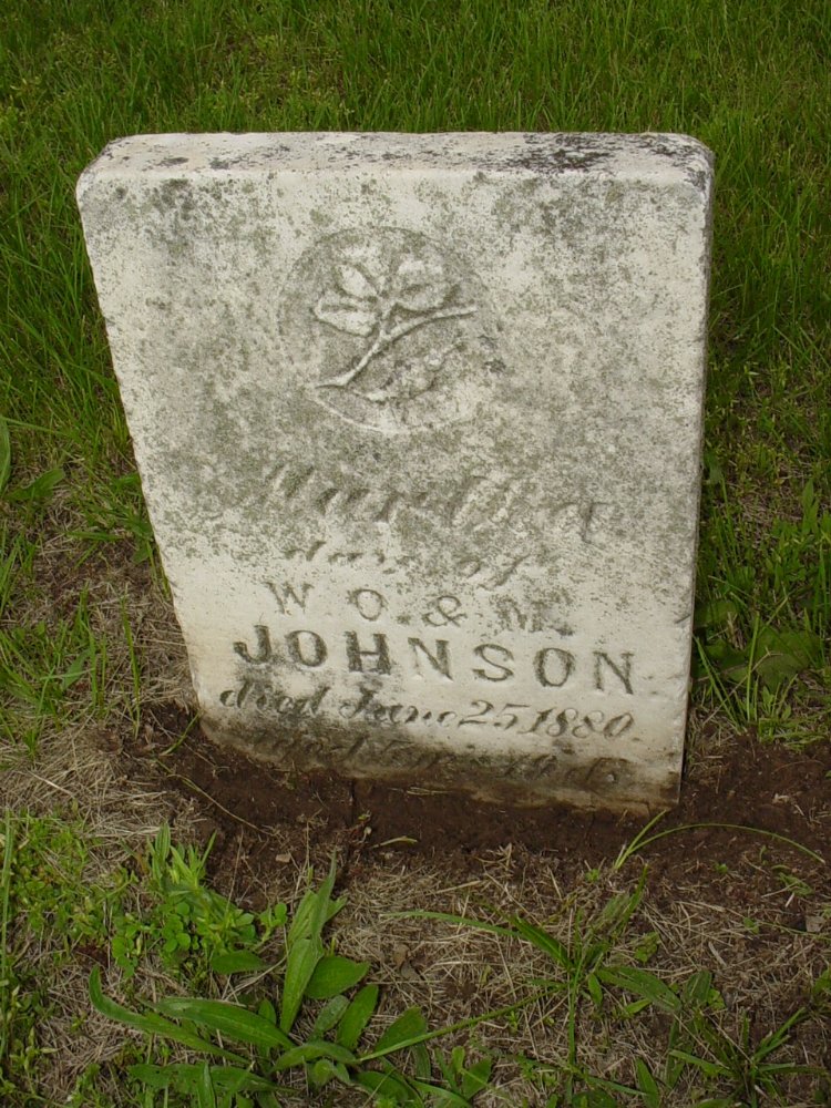  Martha Johnson Headstone Photo, Sunrise Christian Cemetery, Callaway County genealogy
