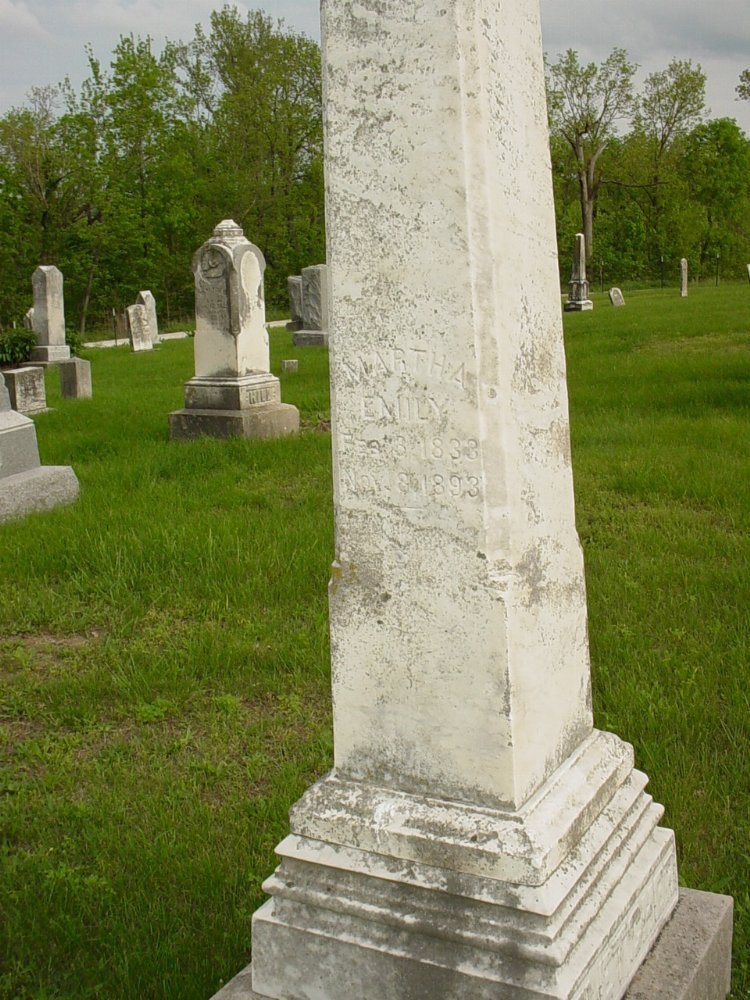  Martha Emily Fletcher Headstone Photo, Sunrise Christian Cemetery, Callaway County genealogy