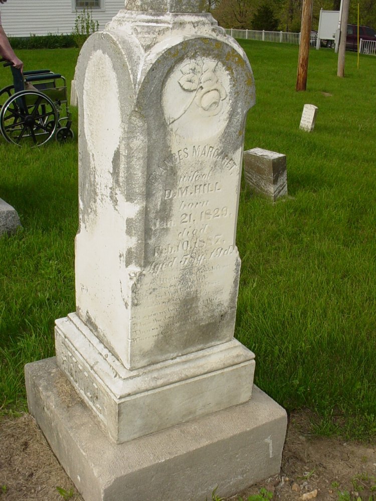  Frances Margaret Hill Headstone Photo, Sunrise Christian Cemetery, Callaway County genealogy