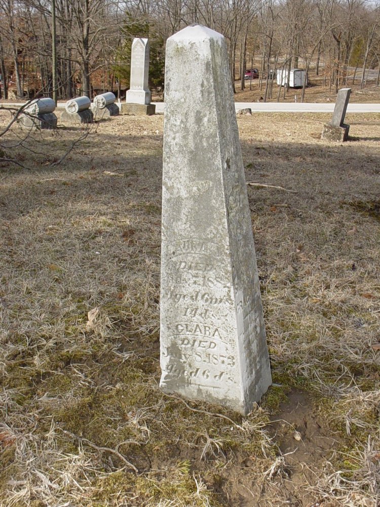  Laura Julia Craghead Headstone Photo, Unity Baptist Church Cemetery, Callaway County genealogy