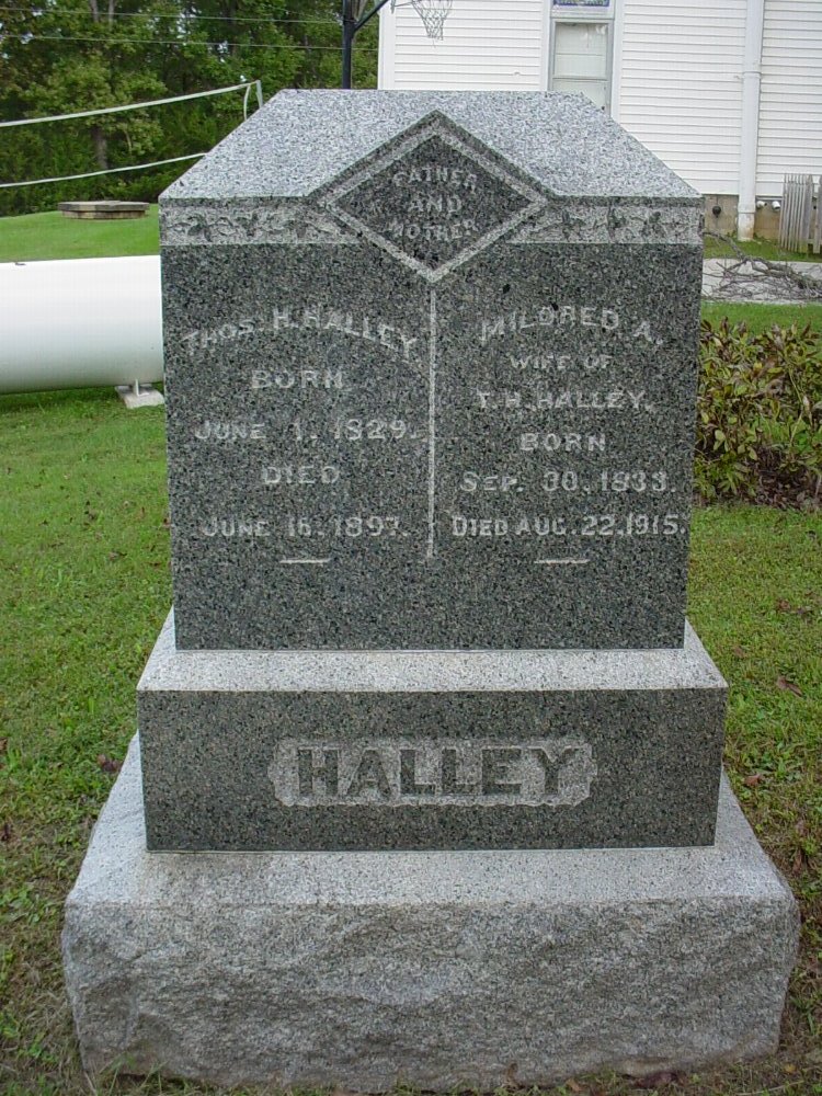 Thomas Halley & Mildred Craghead Headstone Photo, Unity Baptist Church Cemetery, Callaway County genealogy