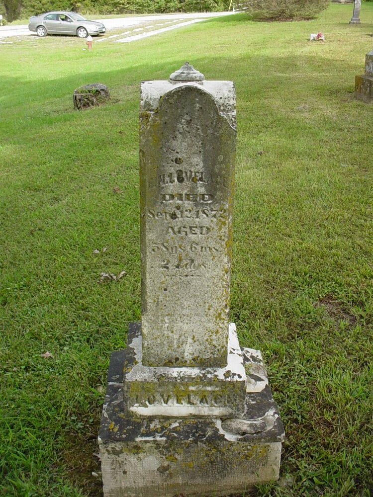 Elkanan Lovelace Headstone Photo, Unity Baptist Church Cemetery, Callaway County genealogy