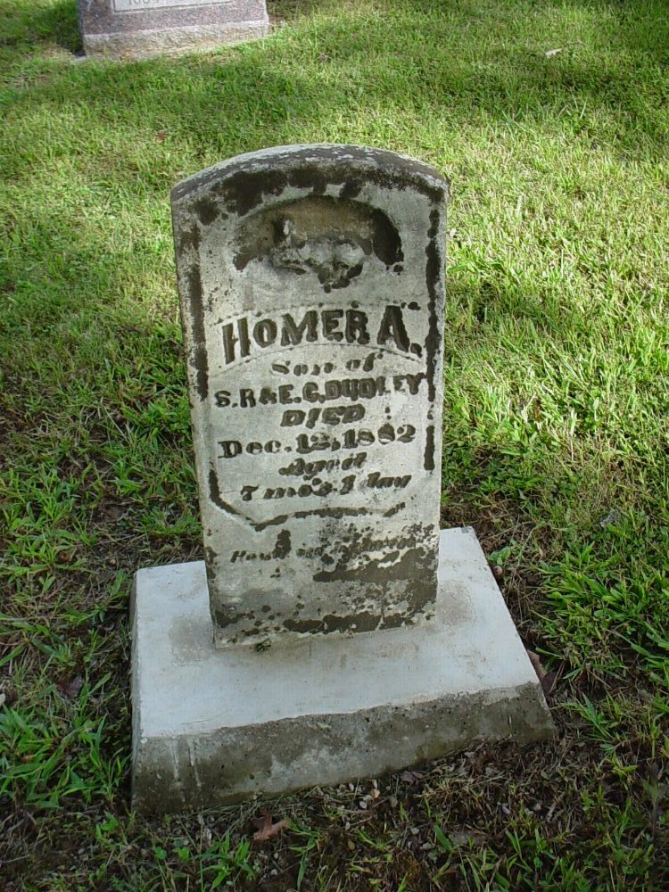  Homer A. Dudley Headstone Photo, Unity Baptist Church Cemetery, Callaway County genealogy