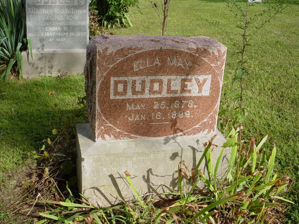  Ella May Dudley Headstone Photo, Unity Baptist Church Cemetery, Callaway County genealogy