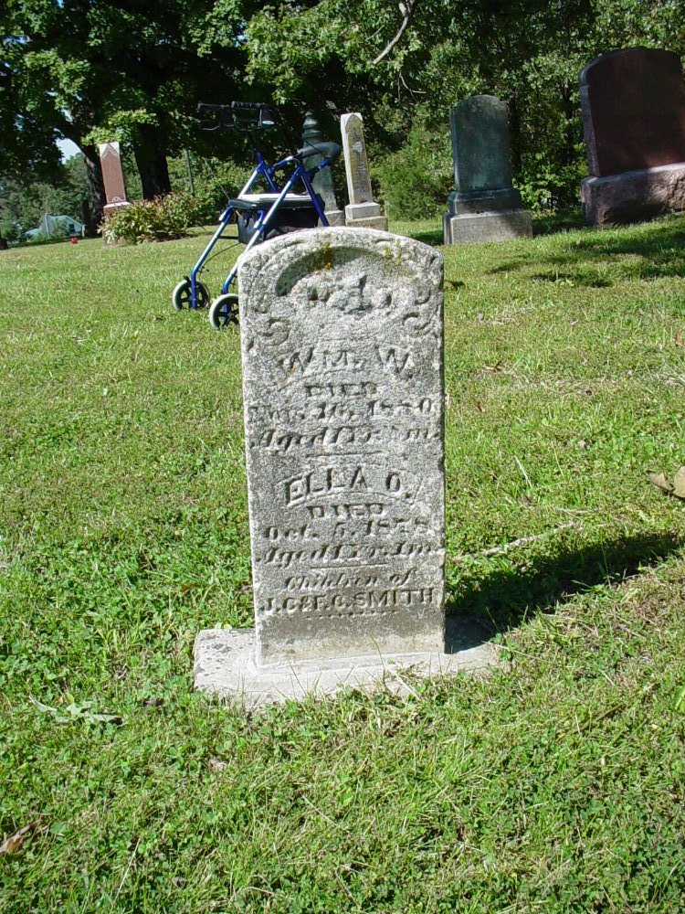  William & Ella Smith Headstone Photo, Unity Baptist Church Cemetery, Callaway County genealogy